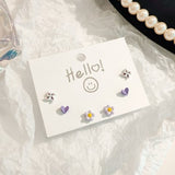 Sterling Silver Needle Stud Earrings Women's Set Small – Gifts for Her — 2