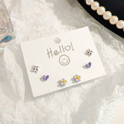 Sterling Silver Needle Stud Earrings Women's Set Small – Gifts for Her — 2