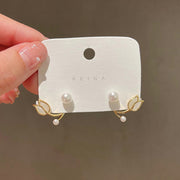 Sterling Silver Needle Tulip Stud Earrings For Women – Gifts for Her — 4