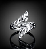 Silver Feather Ring for Women Leaves – Gifts for Her — 2