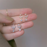 25 Silver Stud Earrings Women's French Simple Hollow – Gifts for Her — 1