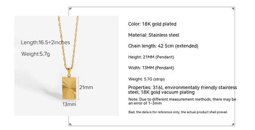 18K Stainless Steel Pendant Necklace – Jewelry Gift Ideas — 2