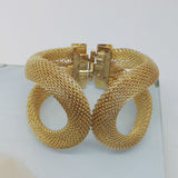 Gold Mesh Design Stretch Bracelet Accessory – Stylish Gifts — 2