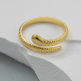 Colorless Joint Ring Titanium Steel Plated 18K Gold – Thoughtful Gifts — 5