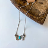 Retro Creative Butterfly Turquoise Pendant – Jewelry Gift Ideas — 2