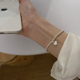 Silver Sweet Loving Heart Bracelet Women's Retro – Jewelry Gift Ideas — 8
