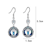 Celtic Tree Of Life Pendant Necklace Blue Circle – Jewelry Gift Ideas — 3