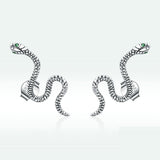 Green Zircon Girls' Smart Snake Stud Earrings – Tech Gifts — 3