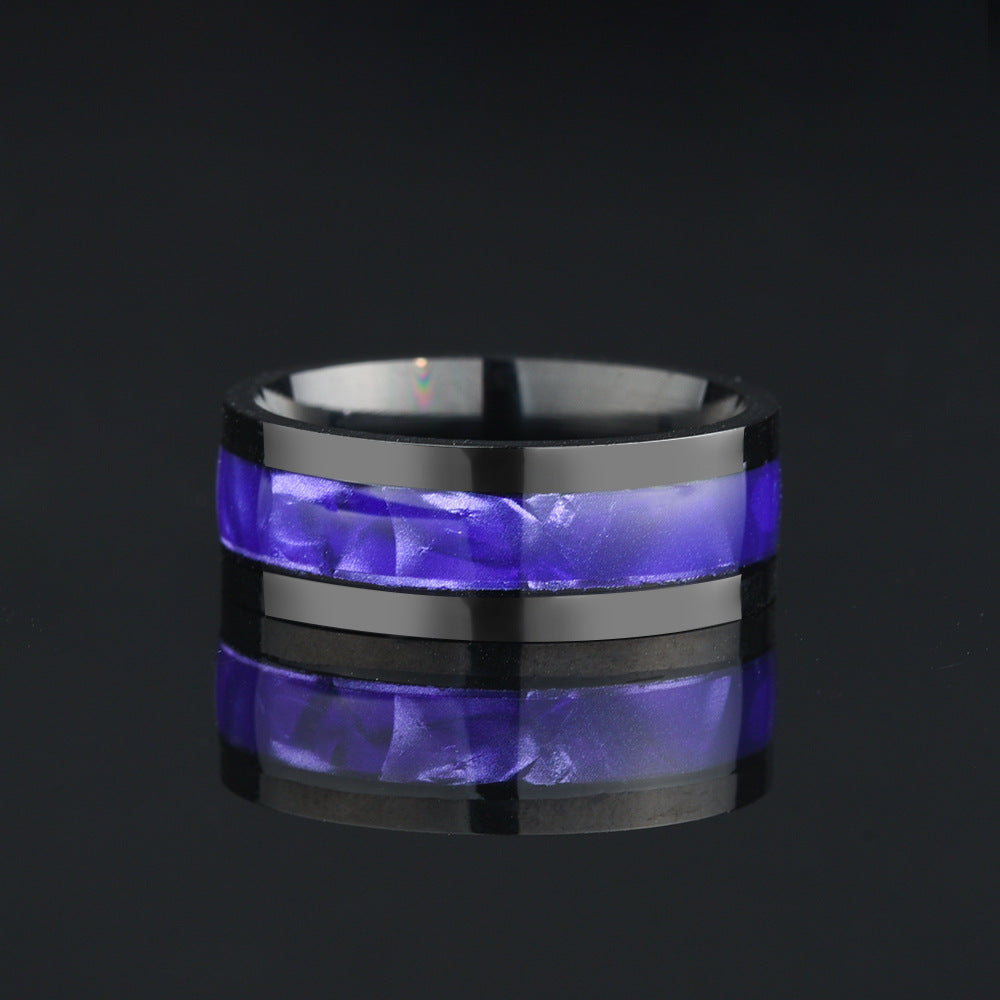Stainless Steel Shell Ring Titanium Steel Man – Gifts for Him — 1