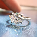 S925 Silver Simulated Diamond Oval 3 Carat Ring – Practical Gifts — 6