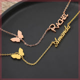 Custom Name Necklace With Heart Butterfly – Jewelry Gift Ideas — 5