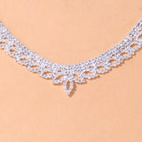 Light Luxury Bridal Necklace Earrings Set Wedding – Stylish Gifts — 4