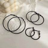 Simple Personality Vintage Black Frosted Earrings – Useful Gifts — 2