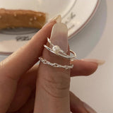 Irregular Double Thin Simple Bracelet Ring – Jewelry Gift Ideas — 2
