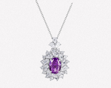 S925 Silver Cubic Zirconia Purple Necklace Women – Jewelry Gift Ideas — 1