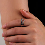 Statement Cutout Geometric Valley Sunset Ring – Practical Gifts — 4