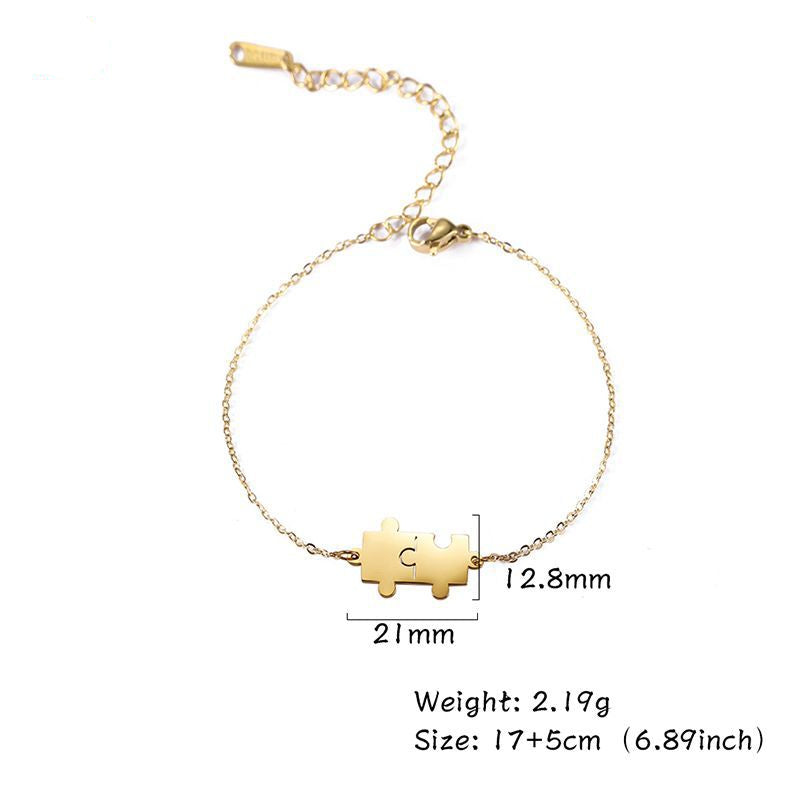 Adjustable Jigsaw Bracelet Fashion Couple – Stylish Gifts — 1