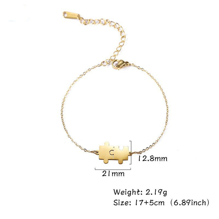 Adjustable Jigsaw Bracelet Fashion Couple – Stylish Gifts — 1