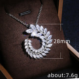 Simple And Versatile Micro-encrusted Zircon Leaf – Jewelry Gift Ideas — 3