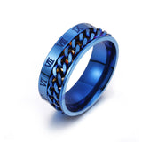 Roman Letter Rotatable Chain Rings Men Digital – Jewelry Gift Ideas — 2