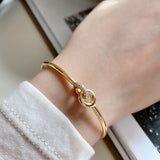 Korean Style 925 Sterling Silver Interlocking Bracelet – Stylish Gifts — 4