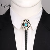 Celtic Pattern Turquoise Agate Bolo Tie – Thoughtful Gifts — 4