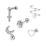 Geometric Stainless Steel Zircon Earrings – Stylish Gifts — 2