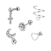 Geometric Stainless Steel Zircon Earrings – Stylish Gifts — 2