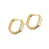 Women's Statement Electroplated Diamond Hoop Earrings – Gifts for Her — 3