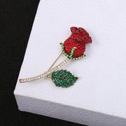 Three-dimensional Rose Flower Rhindiamond-style Brooch – Stylish Gifts — 8
