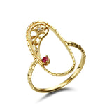 Silver Natural Ruby Meteor Ring – Unique Gift Ideas — 4