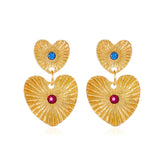 Bohemian Sunflower Heart-shaped Earrings – Gifts for Couples — 9