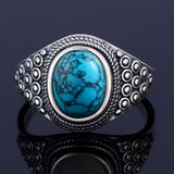 Fashion Personality Men's Turquoise Rhododendron Ring – Stylish Gifts — 5
