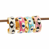 Trendy Hip Hop Women's Gold Plated Drip Oil Eye Ring – Gifts for Her — 6