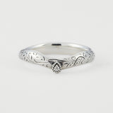Vintage Leaf Carving Natural Green Chalcedony Ring – Unique Gift Ideas — 7