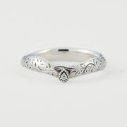 Vintage Leaf Carving Natural Green Chalcedony Ring – Unique Gift Ideas — 7
