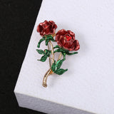 Three-dimensional Rose Flower Rhindiamond-style Brooch – Stylish Gifts — 3