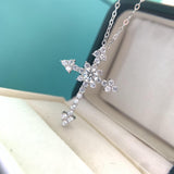Mo Sang Stone Diamond Cross Pendant Necklace – Jewelry Gift Ideas — 5