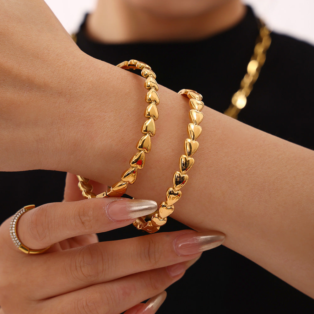 Online Sensation Heart Gold-plated Stainless – Jewelry Gift Ideas — 1