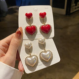 Silver Needle Baroque Heart Pearl Earrings – Special Occasion Gifts — 2