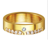 Titanium Stainless Steel Gold Plated Ring – Meaningful Gifts — 5
