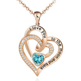 Lettering Necklace Double Heart Diamond – Jewelry Gift Ideas — 9