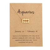 Zodiac Simple Gold Alloy Pendant Necklace – Jewelry Gift Ideas — 5