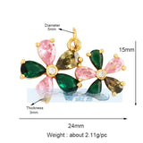 Pure Copper Micro-inlaid Color Flower Zircon Hollow – Small Gift Ideas — 17