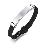 Fashion Engravable Silicone Stainless Steel Bracelet – Stylish Gifts — 7