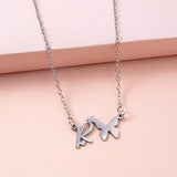 Stainless Steel Gold Silver Butterfly Letter – Jewelry Gift Ideas — 7
