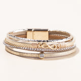 Women's Punk Style Multi-layer Diamond Leather – Stylish Gifts — 3