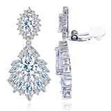 Stylish Water Drop White Gold Zircon Earrings – Useful Gifts — 5