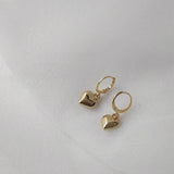 Women's Heart Plated 14K Real Gold Earrings – Gifts for Her — 1