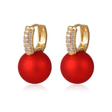 Earrings Frosted Shell Beads Solid Color – Everyday Gifts — 1